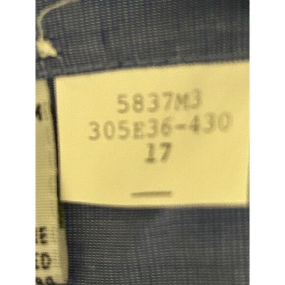 Perry Ellis Portfolio Men's Blue Button Down Long Sleeve Collared Shirt 15 32/33 - Picture 5 of 5